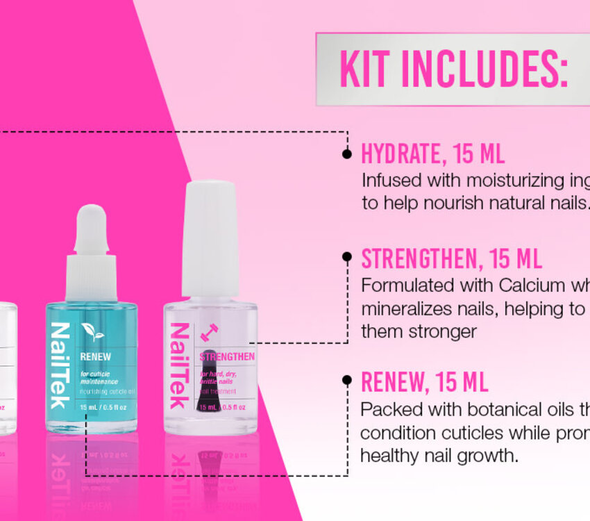 Nail Tek Nail Therapy System 3pk