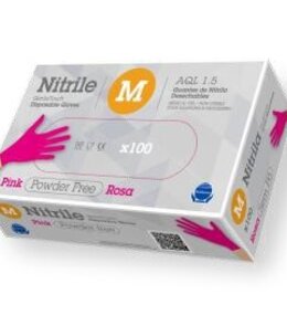 Nitrile Gentle Touch Pink Gloves Small 100pk