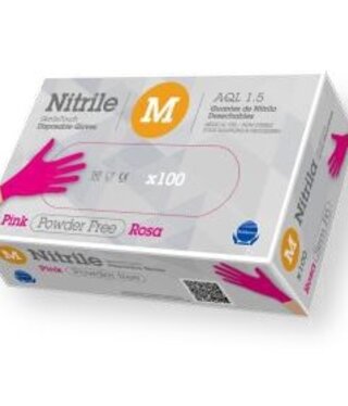 Gentle Touch Pink Nitrile Gloves Small 100pack