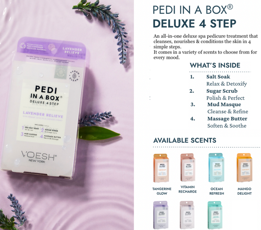 Voesh Salon Pack Pedi in a Box 4 step 100 Piece