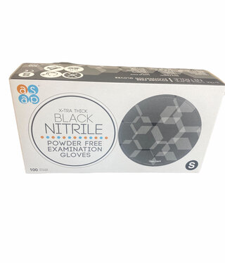 Black nitrile gloves X-tra Thick powder Free SMALL