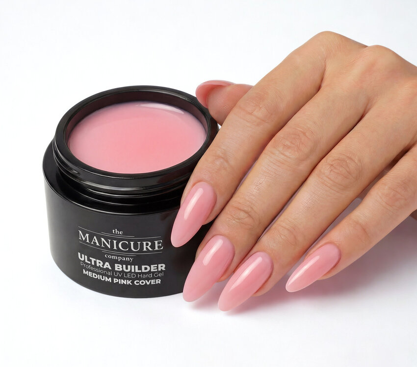 The manicure Company Ultra Builder Professional UV LED Hard Gel Medium Pink Cover- 50g