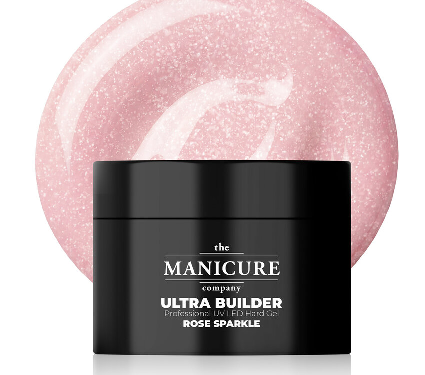 The manicure Company Ultra Builder Professional UV LED Hard Gel Rose Sparkle- 50g