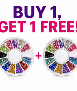 Buy 1 Get 1 FREE Rhinestone Wheel Colored Crystals
