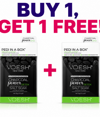 Voesh Buy 1 Get 1 FREE Voesh Pedi in a box Charcoal