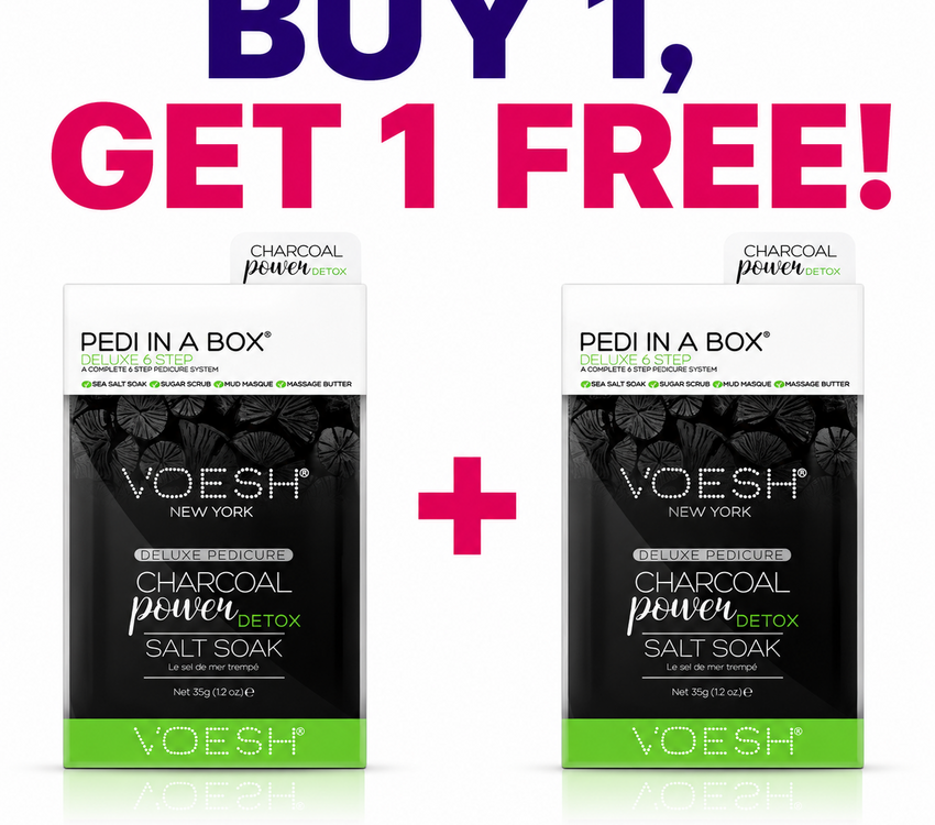 Voesh Buy 1 Get 1 FREE Voesh Pedi in a box Charcoal