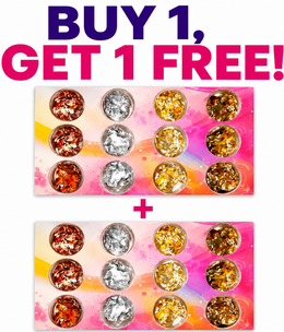 Buy 1 Get 1 FREE Nail Foil Shimmering 12 Pack