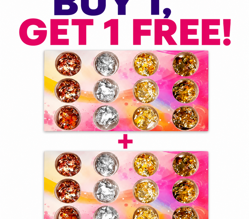 Buy 1 Get 1 FREE Nail Foil Shimmering 12 Pack