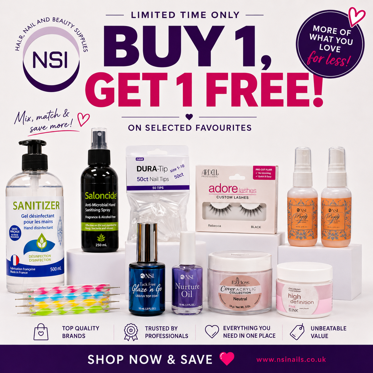 BUY 1 GET 1 FREE