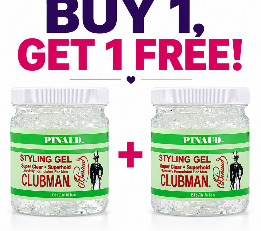 Clubman Buy 1 Get 1 FREE Styling Gel Super Clear Gel 16oz
