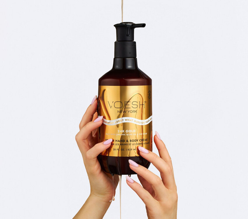 Voesh Vegan Hand & Body Creme  24k Gold 28fl.oz