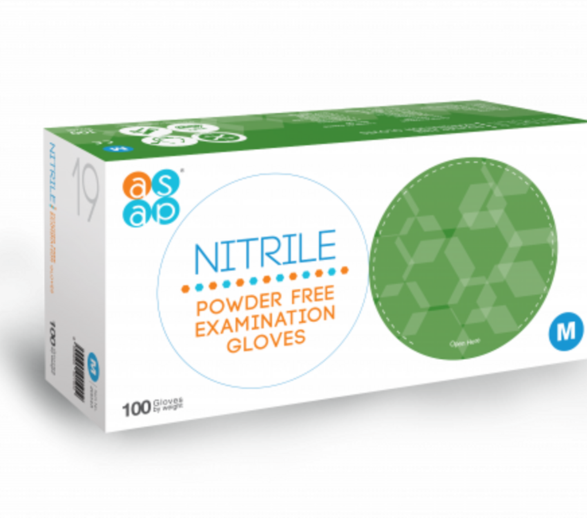 Nitrile Gloves Black Medium 100pk