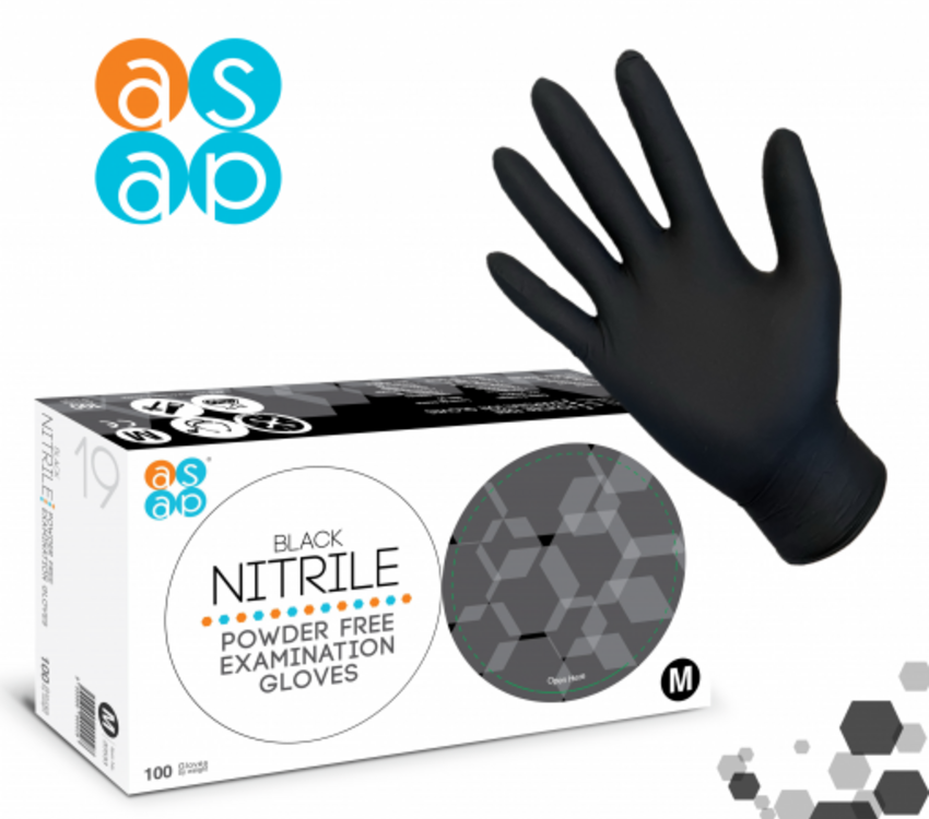 Nitrile Gloves Black Small 10 x100pk