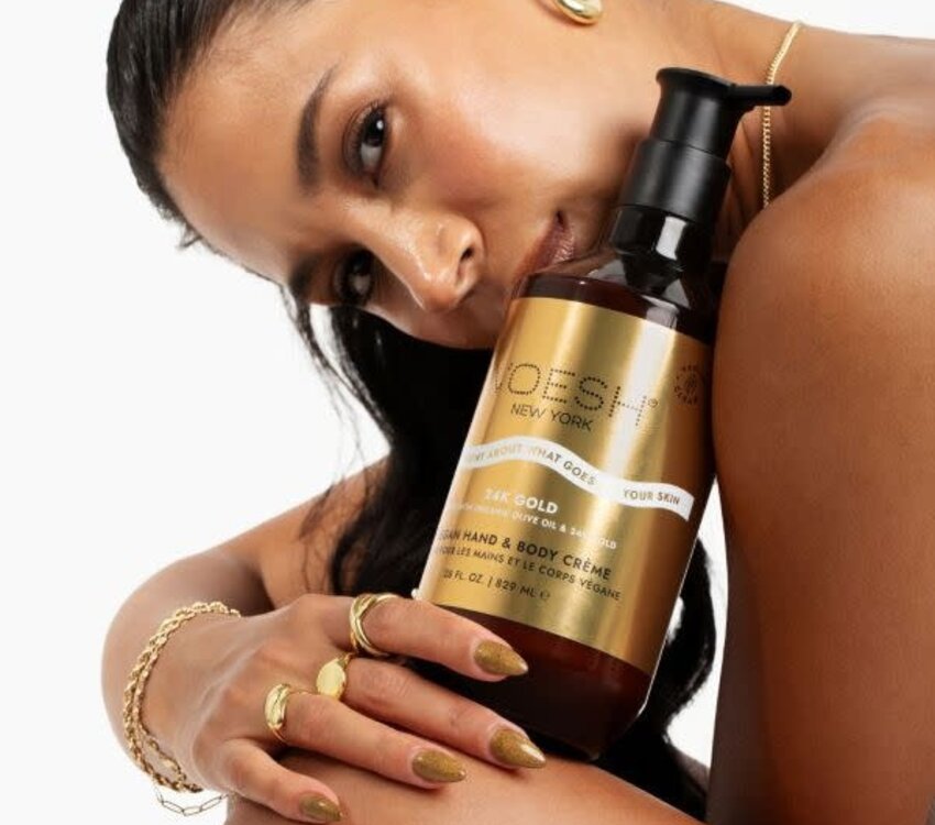 Voesh Vegan Hand & Body Creme  24k Gold 28fl.oz