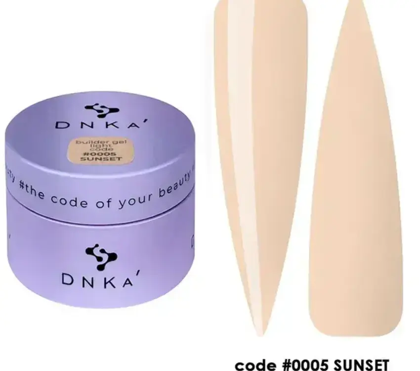 DNKa BUILDER GEL LIGHT "DNKa", 30 ml #0005 Sunset