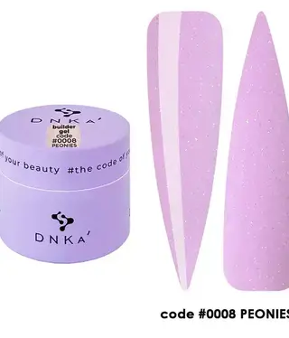 DNKa BUILDER GEL "DNKa", 15 ml #0008 Peonies
