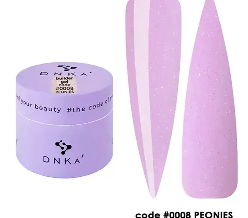 DNKa BUILDER GEL "DNKa", 15 ml #0008 Peonies