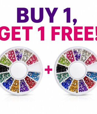 Buy 1 Get 1 FREE Rhinestone Wheel Colored Crystals