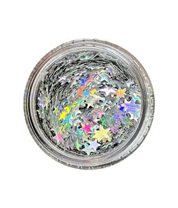 Magpie Silver Holo Moon & Stars Shape Pot