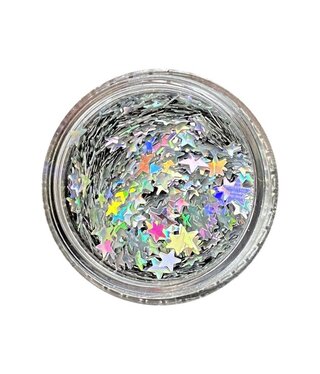 Magpie Silver Holo Moon & Stars Shape Pot