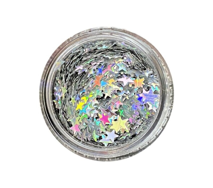 Magpie Silver Holo Moon & Stars Shape Pot