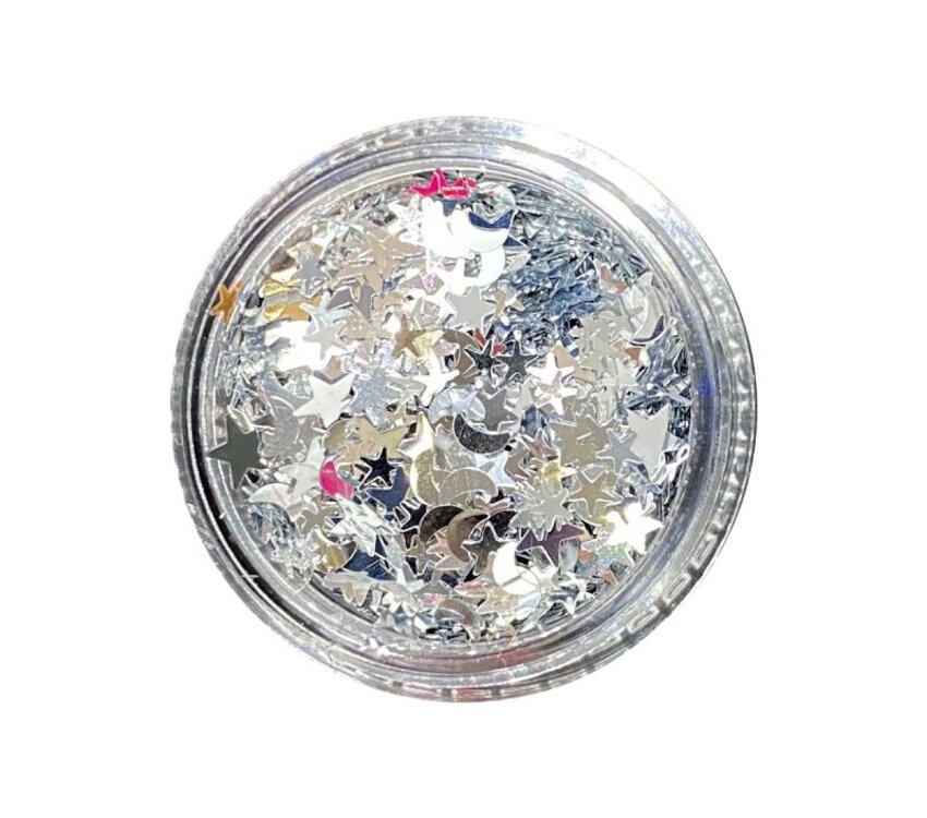 Magpie Silver Moon & Stars Shape Pot