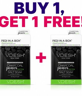 Voesh Buy 1 Get 1 FREE Voesh Pedi in a Box Charcoal