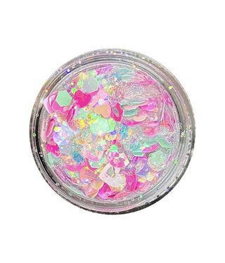 Magpie Pink Heart Confetti Shape Pot