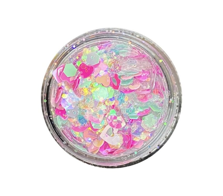 Magpie Pink Heart Confetti Shape Pot