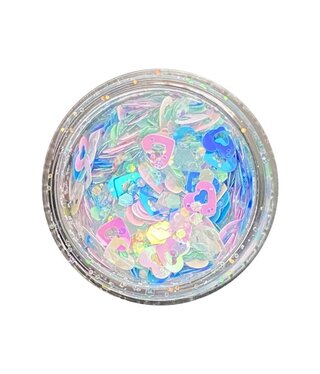 Magpie Blue Heart Confetti Shape Pot