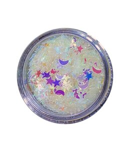 Magpie Iridescent Moon & Stars Shape Pot