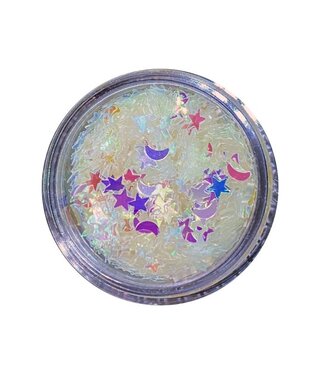 Magpie Iridescent Moon & Stars Shape Pot