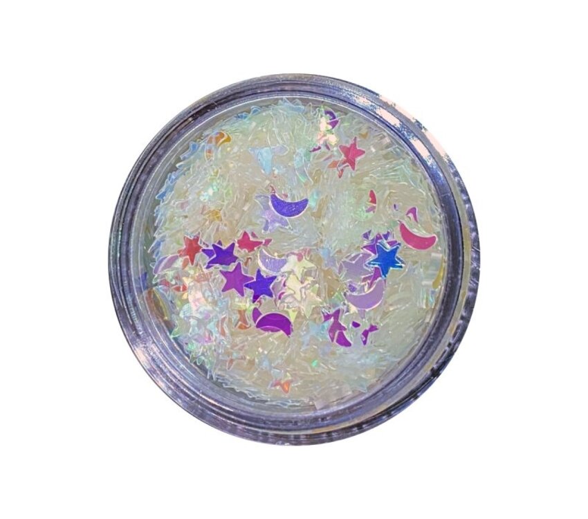 Magpie Iridescent Moon & Stars Shape Pot