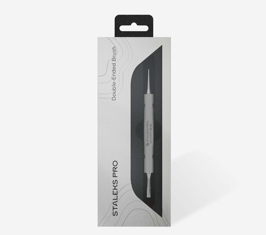 Staleks Double-ended gel brush 10 mm / liner 10 mm