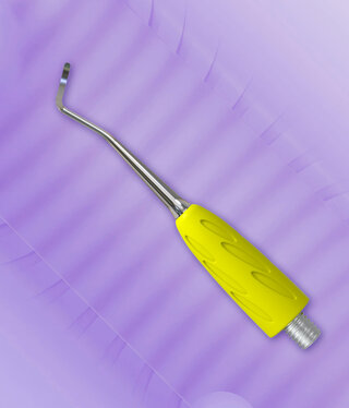 Staleks Pro Combo UNIQ 31 Combo Working part of the pusher (curette, bend to the left) yellow