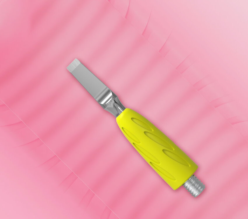 Staleks Pro Combo UNIQ 15 Straight Blade (working part of the pusher)yellow