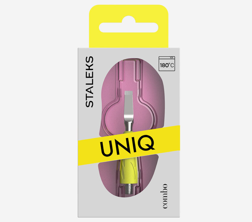 Staleks Pro Combo UNIQ 15 Straight Blade (working part of the pusher)yellow