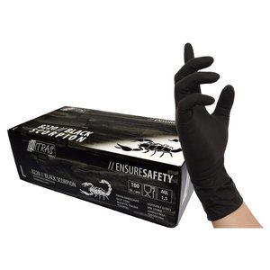 Gants en latex NOIR taille M