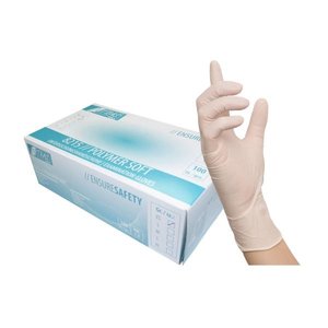 WHITE Nitrile Gloves Size M