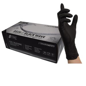 BLACK Nitrile Gloves Size S