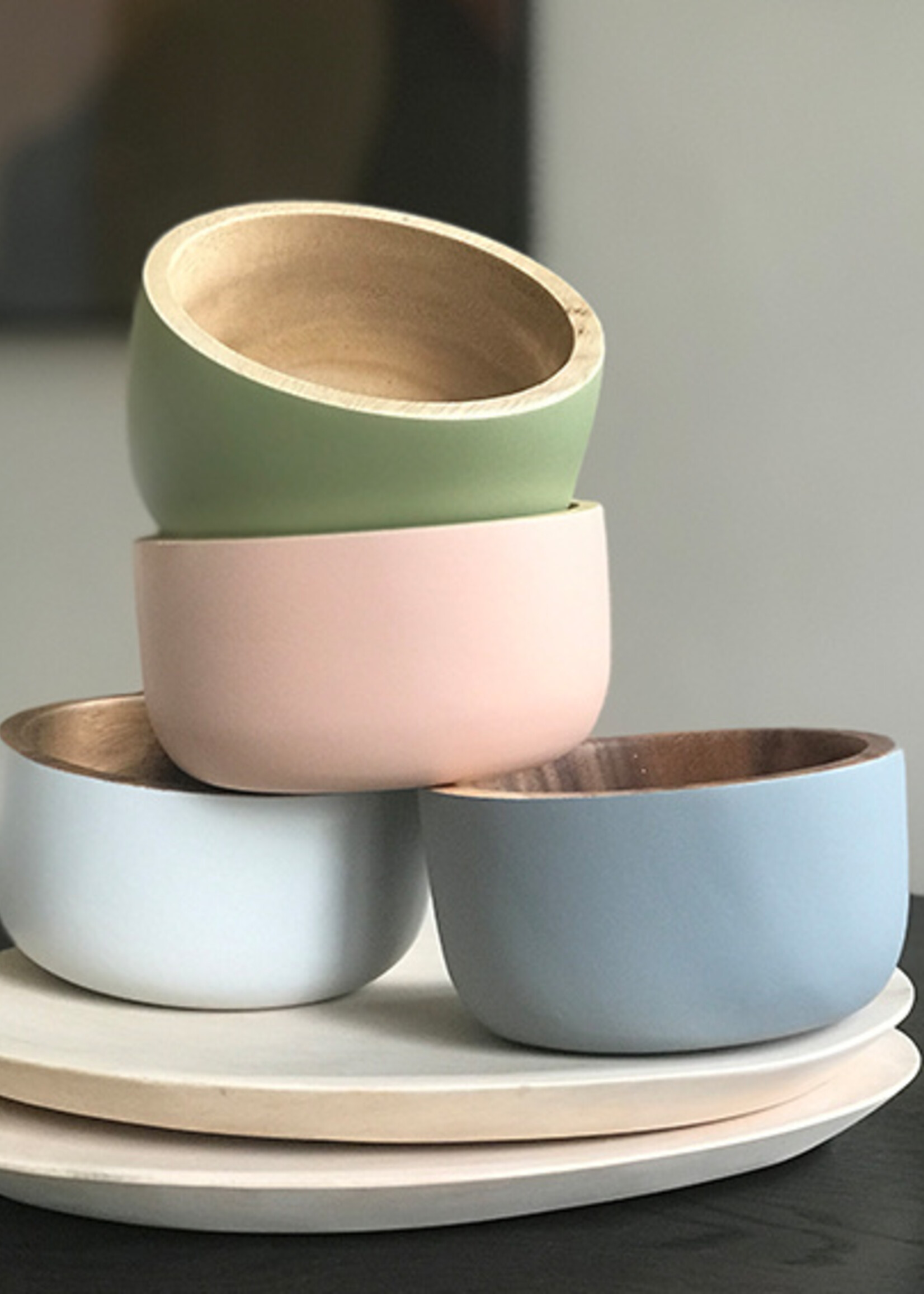 Kinta Houten kom in acacia/grijs