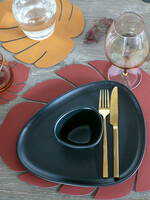 LindDNA Lederen placemats sienna - oranje rood