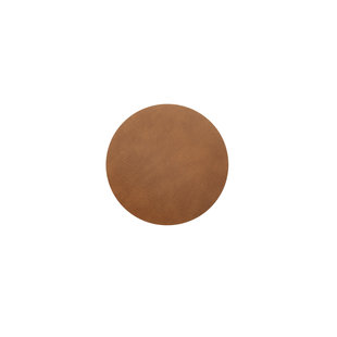 Repose-plat en cuir brun, medium