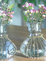 Van Verre Vase avec fil de laiton