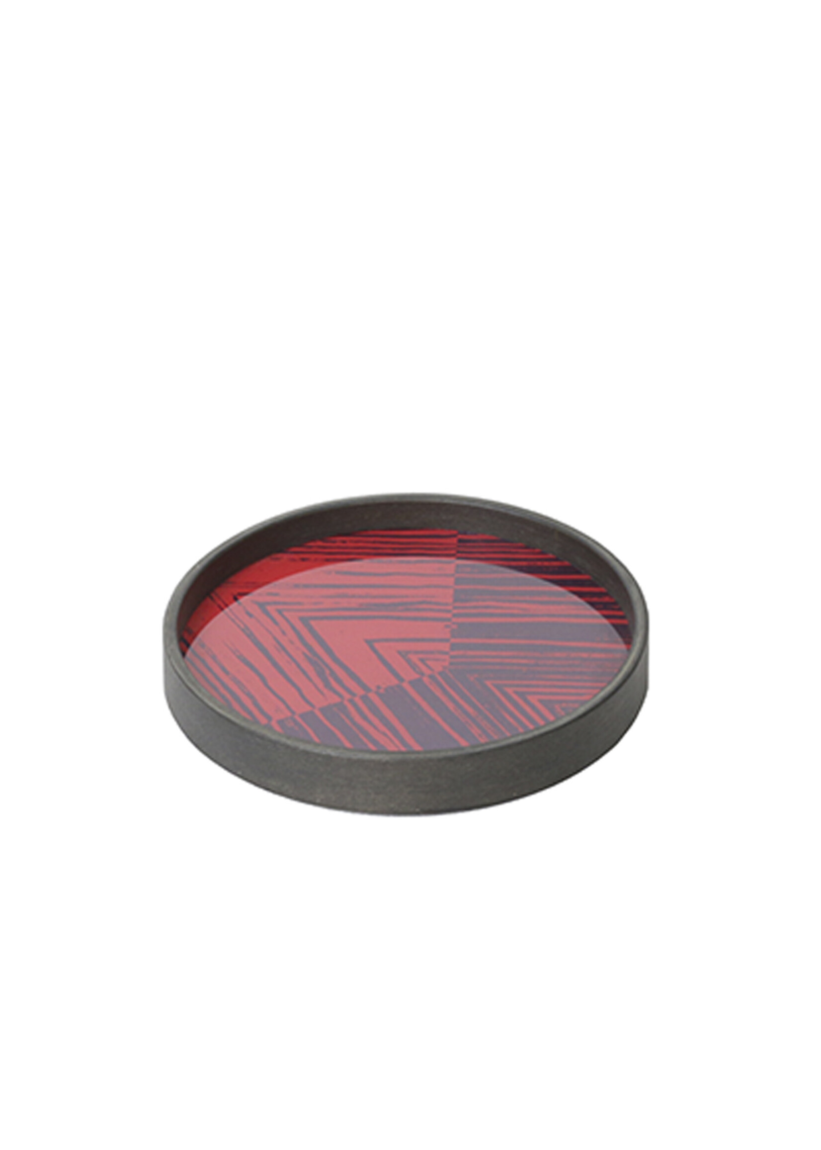 Notre Monde Mini tray "Midnight linear circles" in rood en blauw