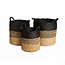 Ensemble de 3 paniers en beige et noir