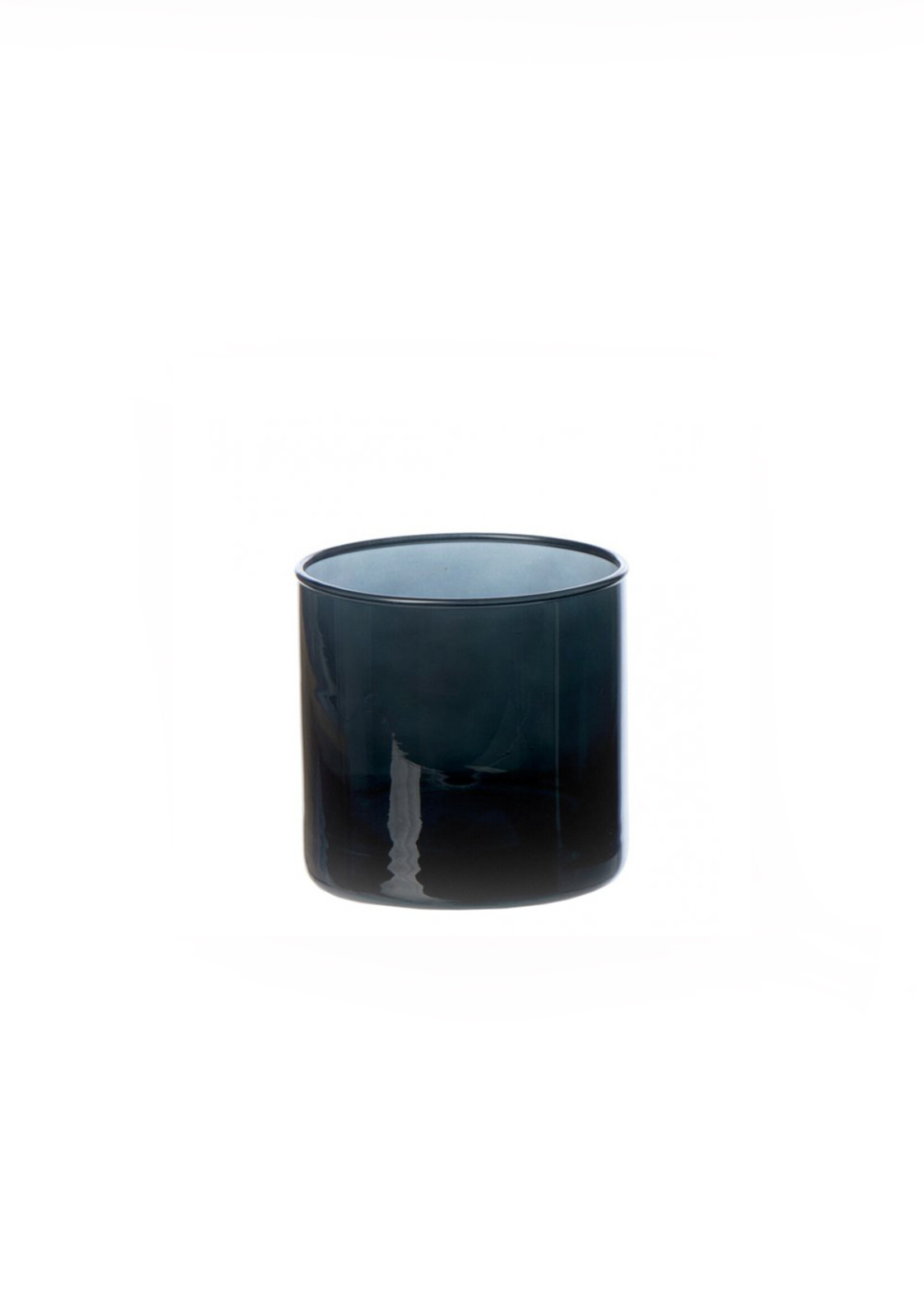 Oohh Kleine zwarte vaas van gerecycleerd glas
