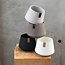 Oohh Witte bloempot 'Tokyo' met cementlook - klein model