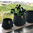 Oohh Zwarte bloempot 'Tokyo' met cementlook - groot model