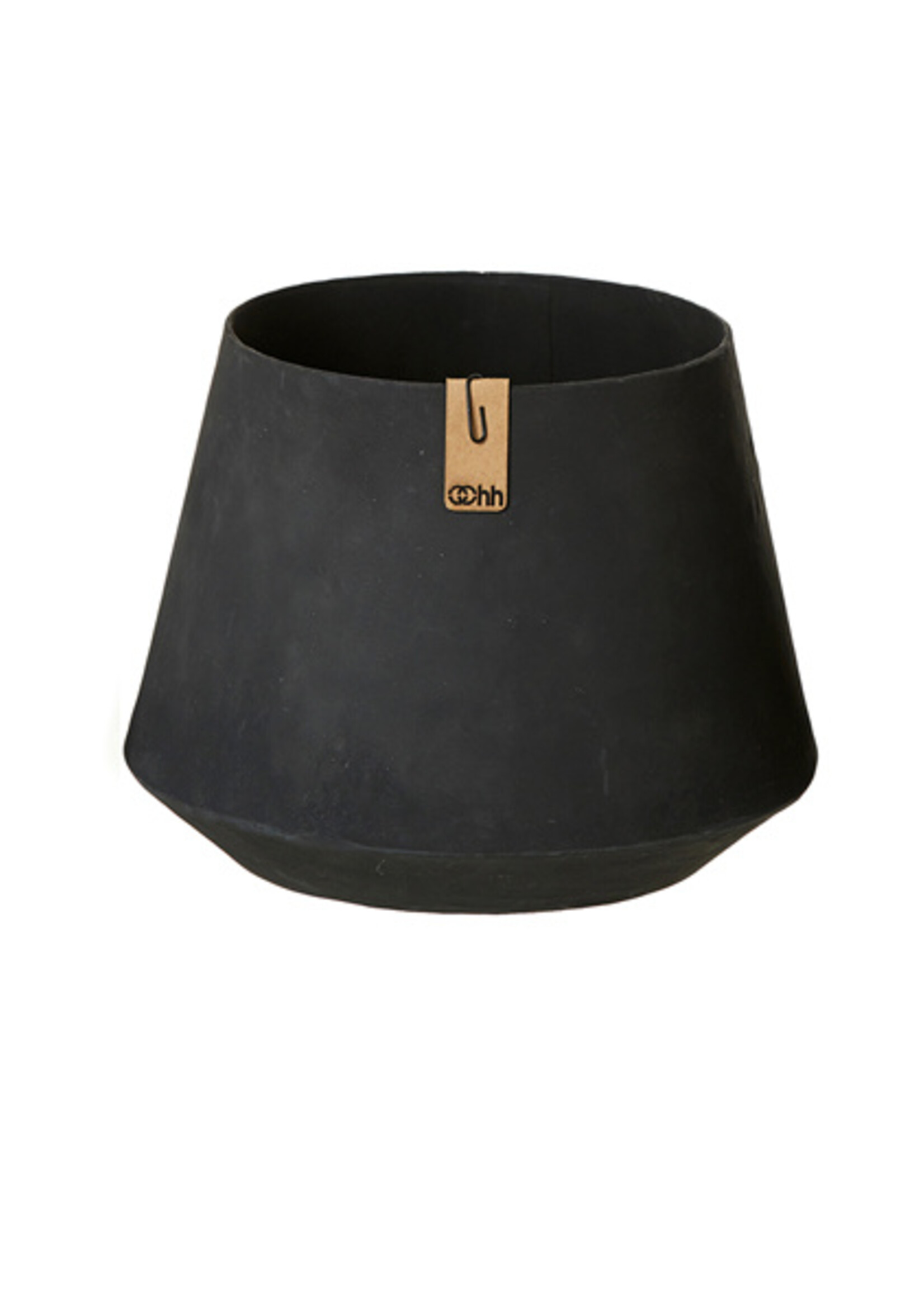 Oohh Cache-pot noir 'Tokyo' avec apparence ciment - grand modèle